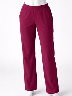 Effortless Comfort Meets Professional Style – Burgundy Stretch Scrub Pants (NWT)
